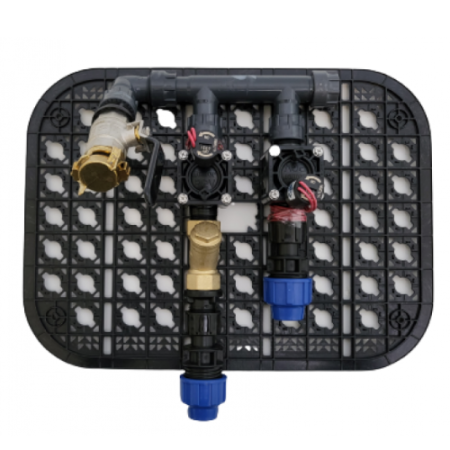 Vormontierte Einheit *9V DC*, 32 mm, Magnetventile Hunter PGV mit Ventilgitter Schmutzfänger